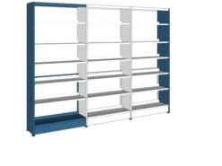 Rayonnage simple face Lingo - l. 95 x h. 212 x pr. 34 cm - élément départ