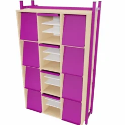 Rayonnage simple face Monaco - l.96 x h. 160 x pr. 40,8 cm - 12 présentoirs à périodiques Onisep