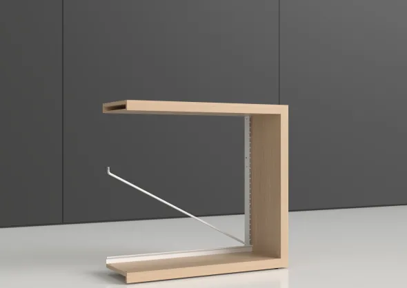Rayonnage simple face Nova - habillage stratifié - l. 95 x h. 90 x pr. 35 cm - élément final
