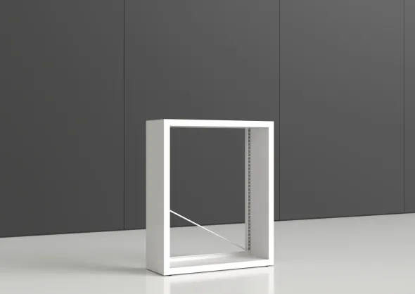 Rayonnage simple face Nova - habillage métal - l. 100 x h. 120 x pr. 35 cm - élément isolé