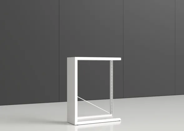 Rayonnage simple face Nova - habillage métal - l. 95 x h. 120 x pr. 35 cm - élément départ