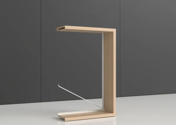 Rayonnage simple face Nova - habillage stratifié - l. 95 x h. 150 x pr. 35 cm - élément final
