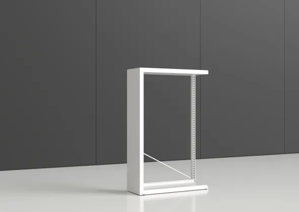 Rayonnage simple face Nova - habillage métal - l. 95 x h. 150 x pr. 35 cm - élément départ