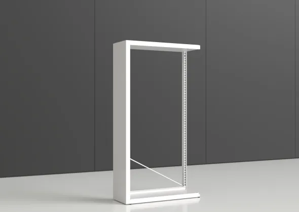 Rayonnage simple face Nova - habillage métal - l. 95 x h. 180 x pr. 35 cm - élément départ