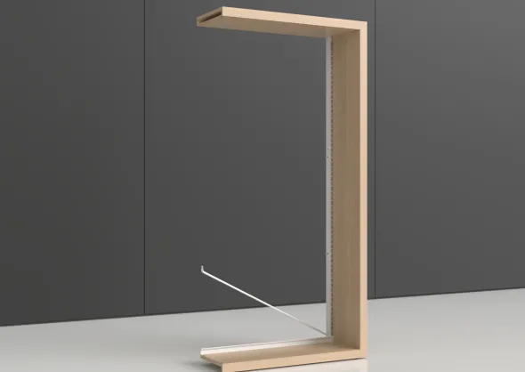 Rayonnage simple face Nova - habillage stratifié - l. 95 x h. 200 x pr. 35 cm - élément final
