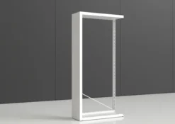 Rayonnage simple face Nova - habillage métal - l. 95 x h. 200 x pr. 35 cm - élément départ