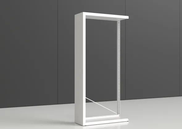Rayonnage simple face Nova - habillage métal - l. 95 x h. 200 x pr. 35 cm - élément départ