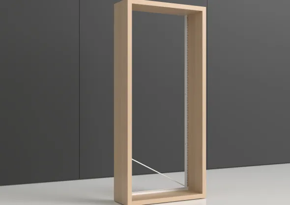 Rayonnage simple face Nova - habillage stratifié - l. 100 x h. 220 x pr. 35 cm - élément isolé