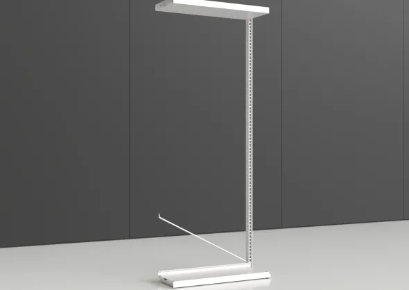 Rayonnage simple face Nova - habillage métal - l. 90 x h. 230 x pr. 35 cm - élément suivant
