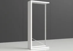 Rayonnage simple face Nova - habillage métal - l. 95 x h. 220 x pr. 35 cm - élément départ