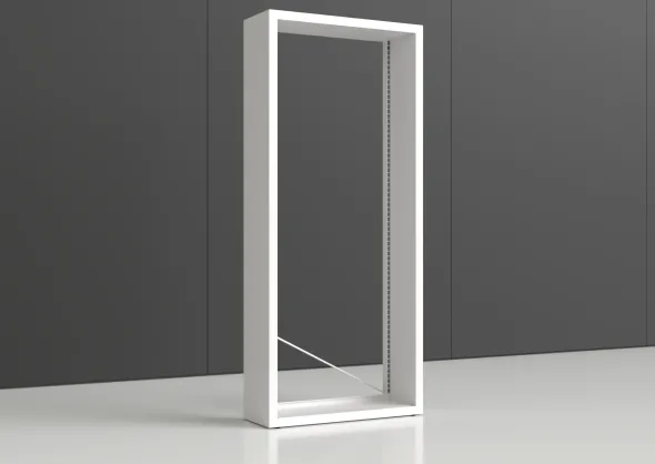 Rayonnage simple face Nova - habillage métal - l. 100 x h. 230 x pr. 35 cm - élément isolé