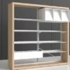 Rayonnage simple face Nova rectangulaire - h. 180 cm - configuration habillage stratifié 1 élément départ