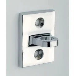 Récepteur mural chromé pour cordon avec visserie