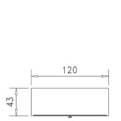Rehausse métallique Epure - l. 120 x pr. 45 cm - fermeture rideaux