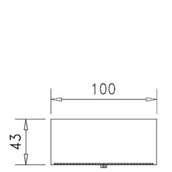 Rehausse métallique Epure - l. 100 x pr. 45 cm - fermeture rideaux