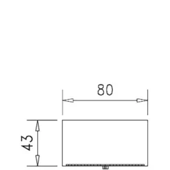 Rehausse métallique Epure - l. 80 x pr. 45 cm - fermeture rideaux