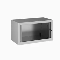 Rehausse métallique Etic - h. 44 x l. 80 cm - décor bois - fermeture rideaux