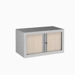 Rehausse métallique Etic - h. 44 x l. 80 cm - décor bois - fermeture rideaux