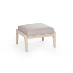 Repose jambes EM - assise tissu enduit - pieds hêtre massif