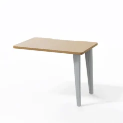 Retour pour bureau droit Evidence - l. 100 x pr. 60 cm - 2 pieds métalliques et 1 platine
