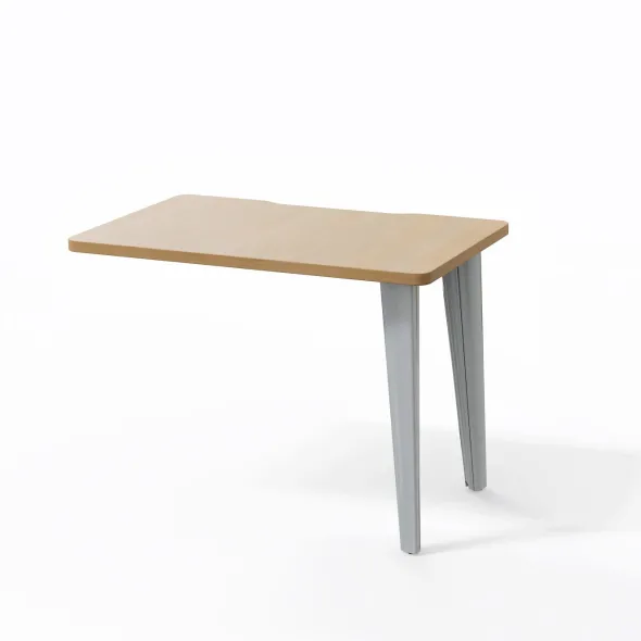 Retour pour bureau droit Evidence - l. 100 x pr. 60 cm - 2 pieds métalliques et 1 platine