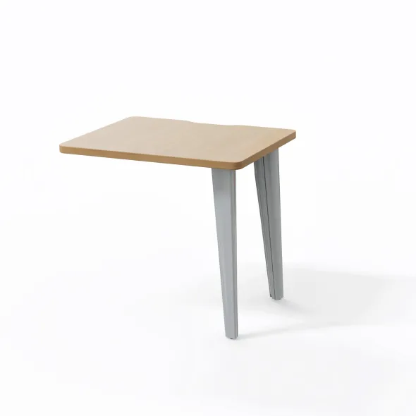 Retour pour bureau droit Evidence - l. 80 x pr. 60 cm - 2 pieds métalliques et 1 platine