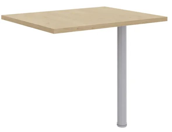 Retour pour bureau droit Majesty sur pied - l. 80 x pr. 60 cm