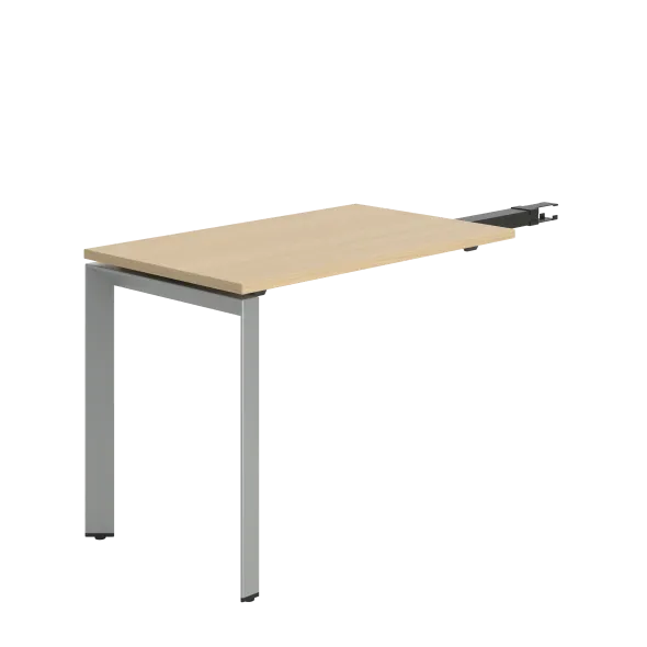 Retour pour bureau droit pr. 80 cm Frameone II - l. 100 x pr. 60 cm - piétement arche