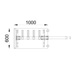 Retour pour bureau droit pr.90 cm Frameone II - l. 100 x pr. 60 cm - piétement cadre