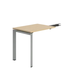 Retour pour bureau droit pr. 80 cm Frameone II - l. 80 x pr. 60 cm - piétement arche