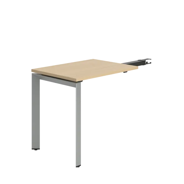 Retour pour bureau droit pr. 80 cm Frameone II - l. 80 x pr. 60 cm - piétement arche