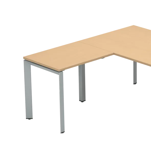 Retour pour bureau droit pr. 80 cm Frameone II - l. 80 x pr. 60 cm - piétement arche