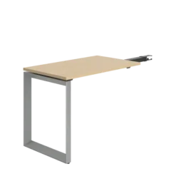 Retour pour bureau droit pr. 80 cm Frameone II - l. 100 x pr. 60 cm - piétement cadre