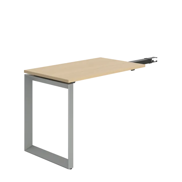 Retour pour bureau droit pr. 80 cm Frameone II - l. 100 x pr. 60 cm - piétement cadre