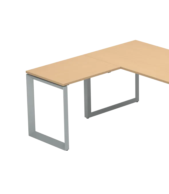 Retour pour bureau droit pr. 80 cm Frameone II - l. 80 x pr. 60 cm - piétement cadre
