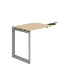 Retour pour bureau droit pr. 80 cm Frameone II - l. 80 x pr. 60 cm - piétement cadre
