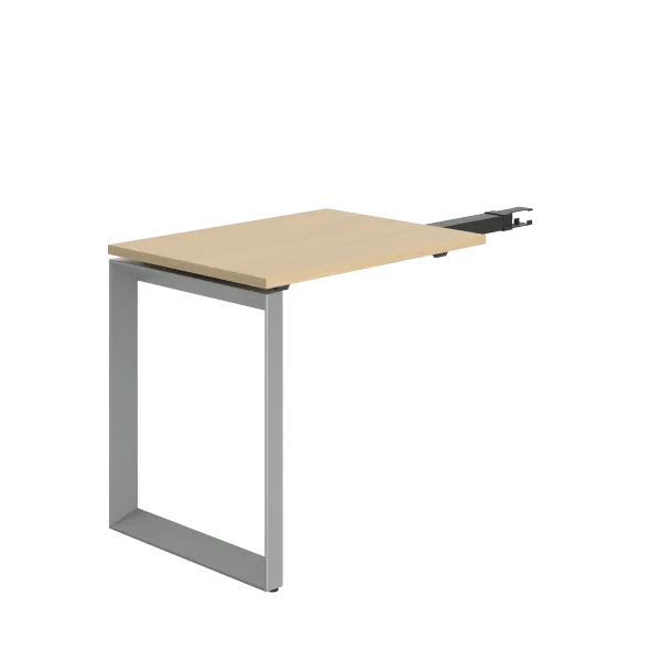 Retour pour bureau droit pr. 80 cm Frameone II - l. 80 x pr. 60 cm - piétement cadre