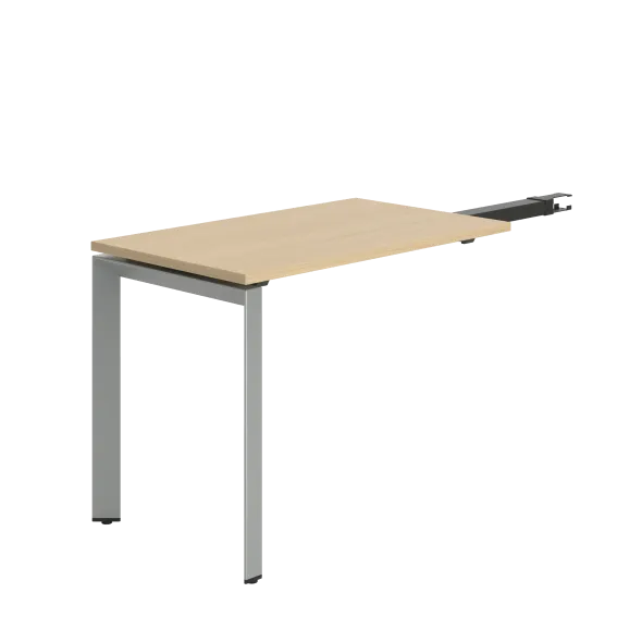 Retour pour bureau droit pr.90 cm Frameone II - l. 100 x pr. 60 cm - piétement arche