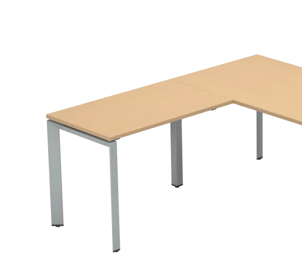 Retour pour bureau droit pr.90 cm Frameone II - l. 100 x pr. 60 cm - piétement arche