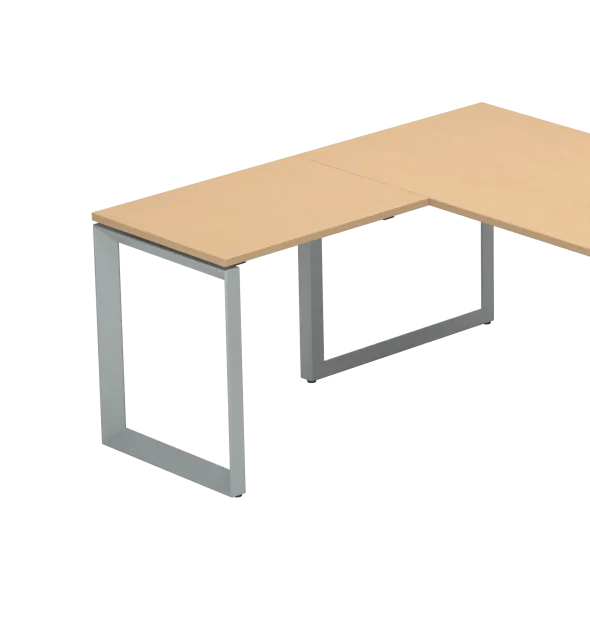 Retour pour bureau droit pr. 90 Frameone II - l. 80 x pr. 60 cm - piétement cadre