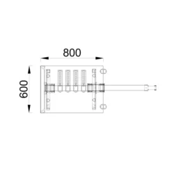 Retour pour bureau droit pr. 90 Frameone II - l. 80 x pr. 60 cm - piétement cadre