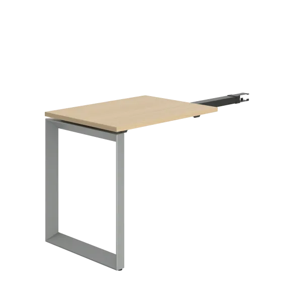 Retour pour bureau droit pr. 90 Frameone II - l. 80 x pr. 60 cm - piétement cadre
