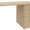 Retour pour bureau Majesty l. 120 x pr. 60 cm - sur caisson- 2 tiroirs plats + 1 tiroir dossiers suspendus