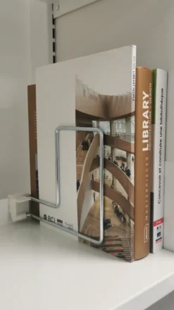 Serre-livres coulissant London et Lingo - pour tablette pr. 30 cm - serrage de gauche à droite - lot de 10