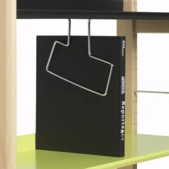 Serre-livres coulissant sous tablette Majeo fil acier - h. 20 cm