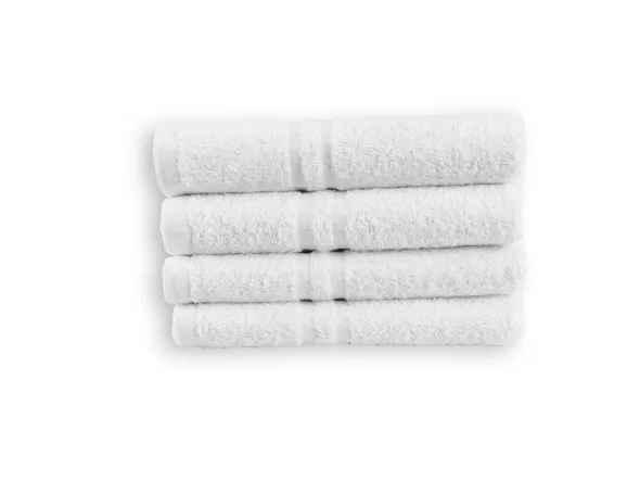 Serviette de toilette éponge 100 % coton blanc - 50 x 90 cm - 400 g/m2 - lot de 10