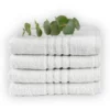 Serviette de toilette éponge 100 % coton blanc - 50 x 90 cm - 550 g/m2 - lot de 10