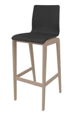 Siège haut Adell - coque bois - piétement bois