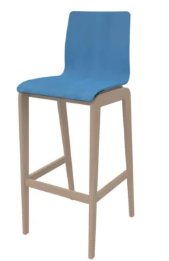 Siège haut Adell - coque bois - piétement bois