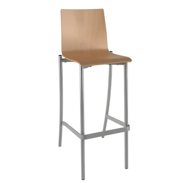Siège haut Alvana - h. 80 cm - 4 pieds - coque bois